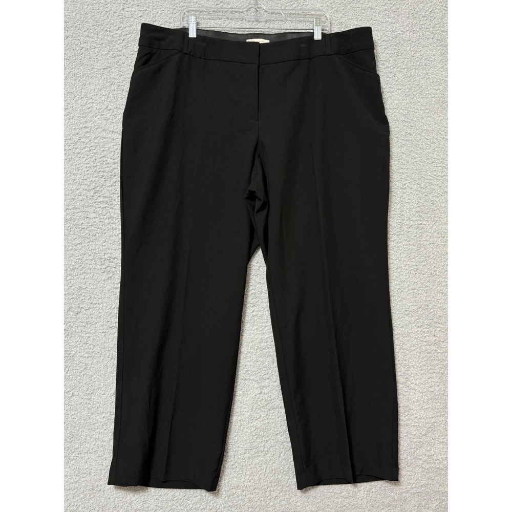 Office Essential Straight Leg Trousers Plus Size 22WP Dress Pants Elastic Waist
